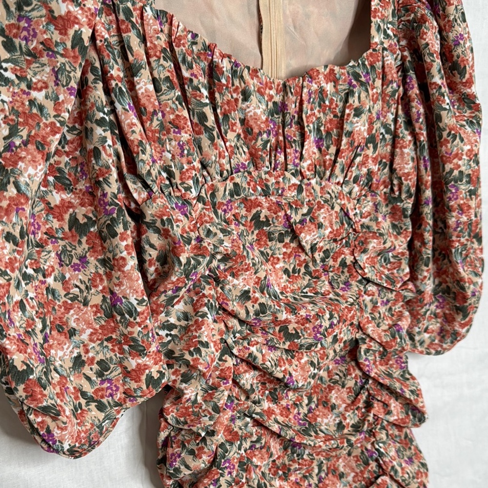 Floral Ruched Dress